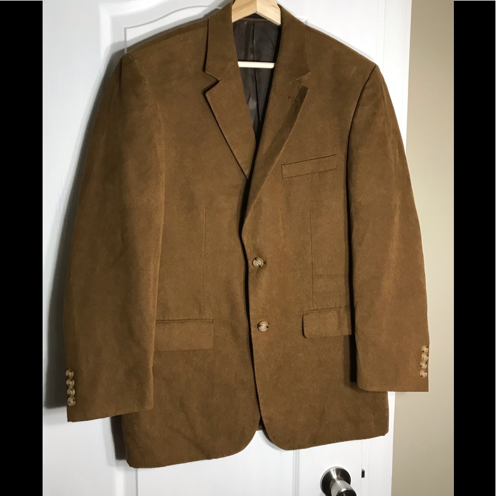 Andrew Fezza Mens Brown Blazer 40 R